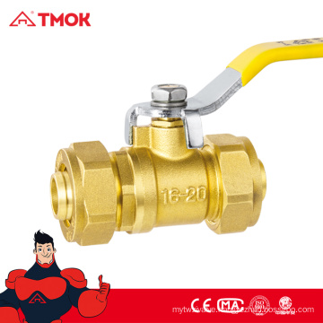 Brass Aluminum Tube Ball Valve Brass Chrome Ball Gas Valve G1/2" BSPP For Gas Liquid Water ON/OFF Ball Valve